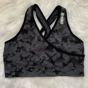Gymshark Adapt Seamless Camo Print Sports Bra Medium